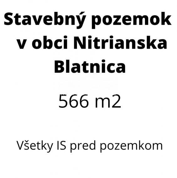 Predám Stavebný pozemok v obci Nitrianska Blatnica