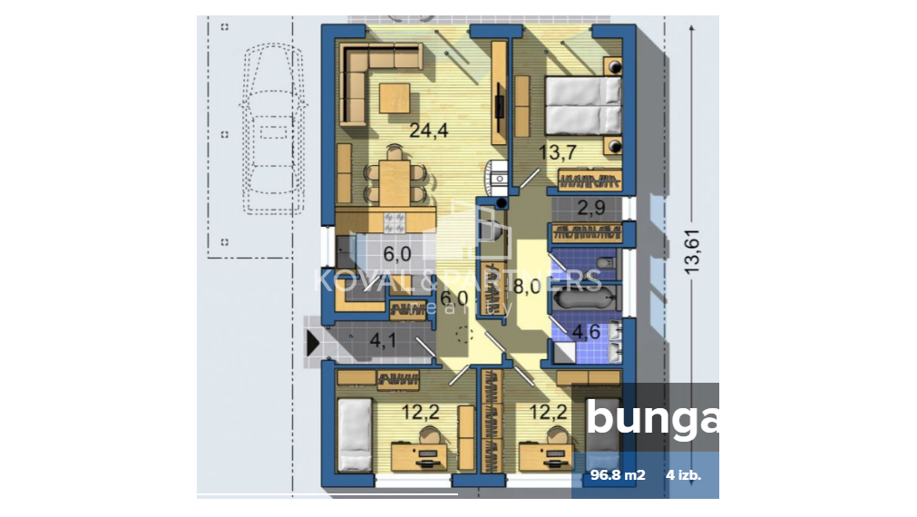 Stavebný pozemok so základovou doskou v obci Majcichov