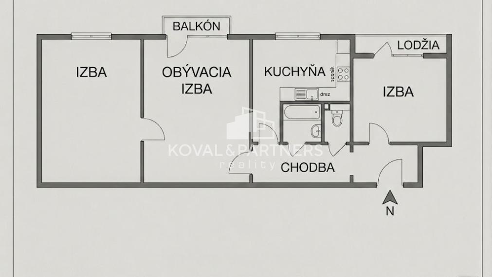 Svetlý 3-izbový byt v srdci Nitry
